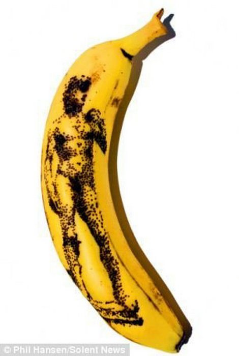 香蕉皮上创意纹身 图片_恶搞趣味下载_太平洋