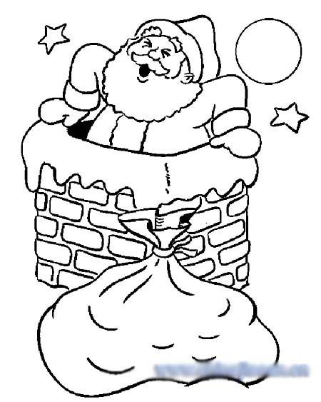 圣诞老人简笔画：圣诞老人和他的精灵助手们_ 圣诞老人简笔画