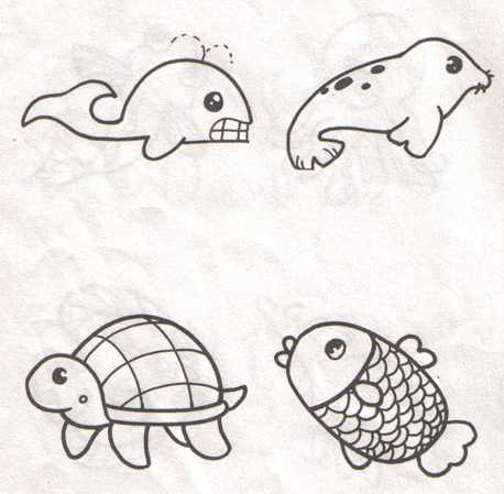 海洋生物简笔画