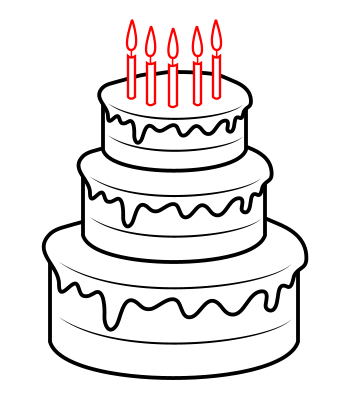 生日蛋糕简笔画:快乐爱心蛋糕 _ 生日蛋糕简笔画 _ 教育 _太平洋亲子网