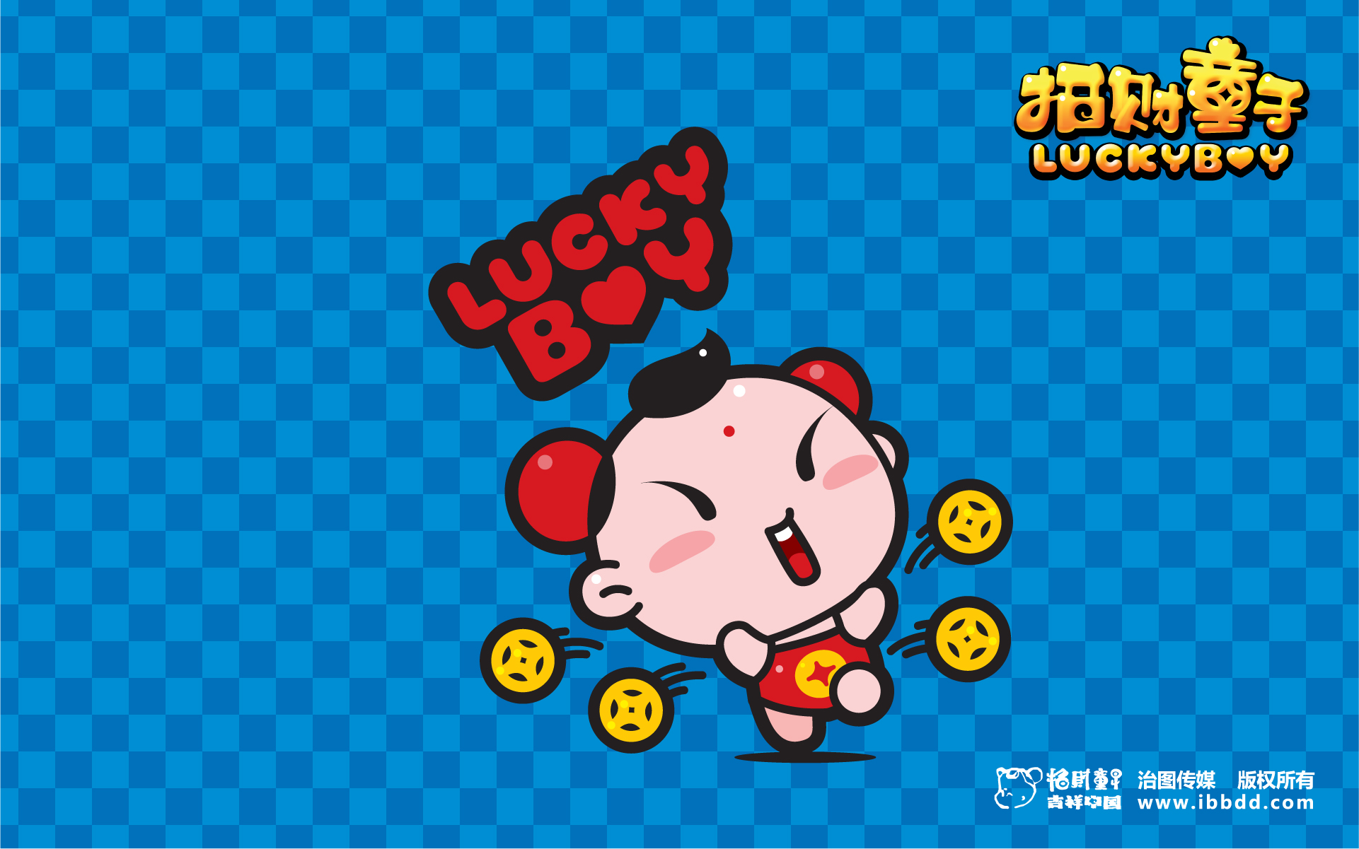 招财童子lucky boy壁纸