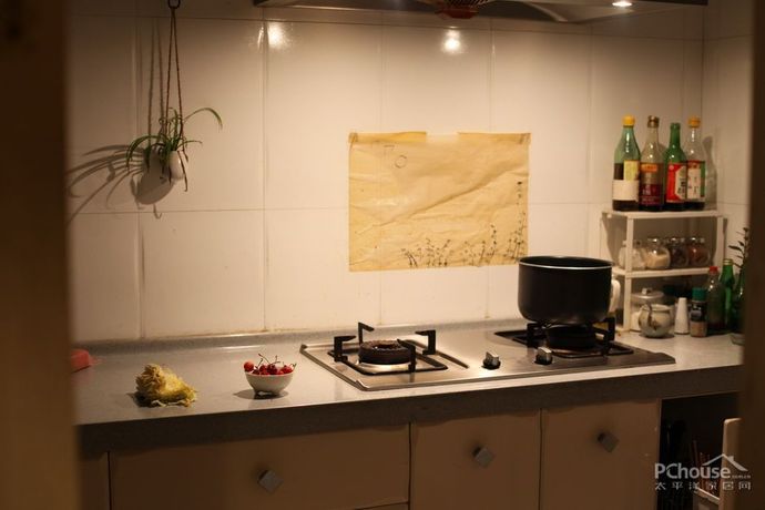 中式开放式厨房装修效果图